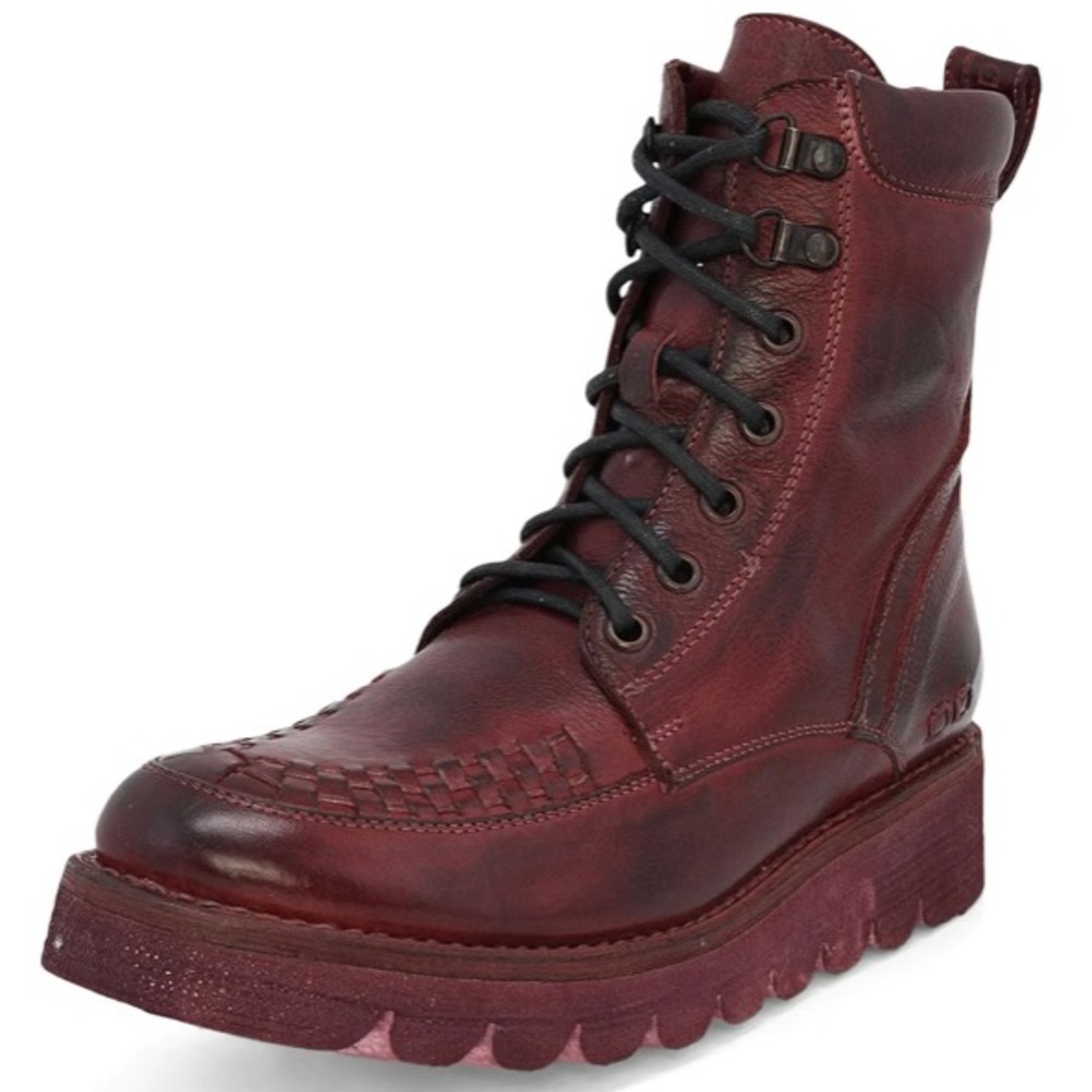 BED STU Boots ELISHA II Rare Merlot Color Leather Red Purple Burgundy Size 7.5 - Picture 14 of 14